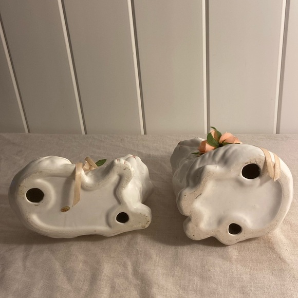 2 vintage White Cat Figurine SET Persian long haired blue eye cats LOT 70s 80s - Picture 13 of 15